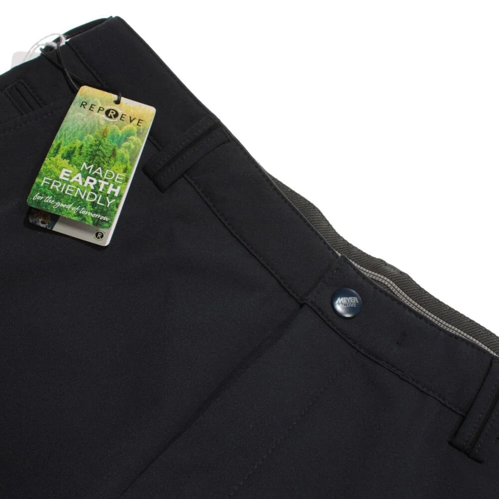 Meyer NWT Chinos / Casual Pants Size 52 (US 36) Bonn in Blue Polyamide Blend